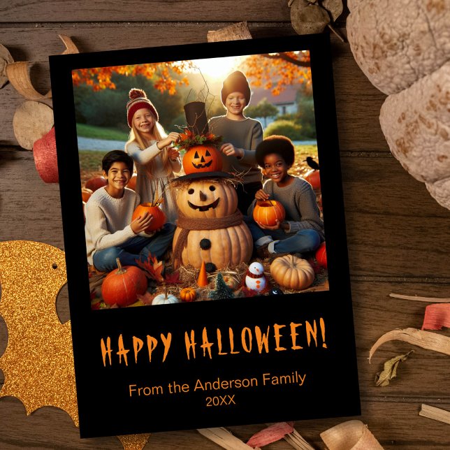 Cartes Pour Fêtes Annuelles Happy Halloween photo Éffrayante (Créateur téléchargé)