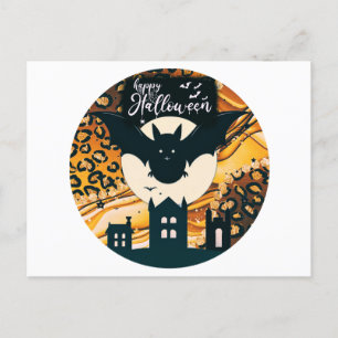 Cartes Pour Fêtes Annuelles Happy Halloween Pleine lune chauve-souris Hallowee