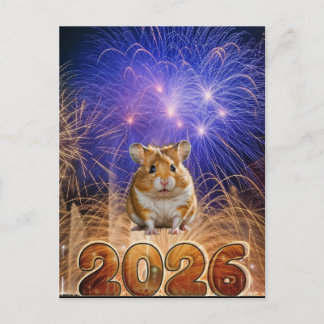 Cartes Pour Fêtes Annuelles Happy Hammie New Year Holiday Postcard