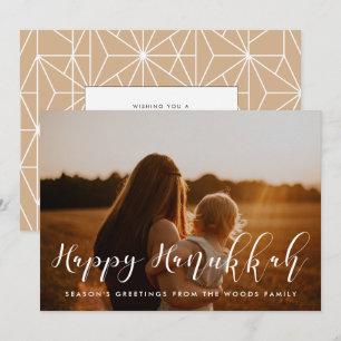 Cartes Pour Fêtes Annuelles Happy Hanoukka Elegant photo de famille