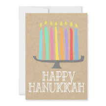 Happy Hanoukka menorah tag cadeau