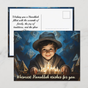 Cartes Pour Fêtes Annuelles 🕎 Happy Hanoukka, texte personnalisé