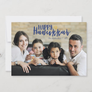 Cartes Pour Fêtes Annuelles Happy Hanukkah Star of David Holiday Photo Card