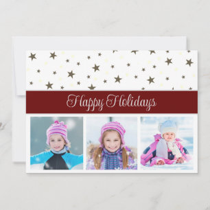 Cartes Pour Fêtes Annuelles Happy Holiday Photos and Stars - Crédit amovible