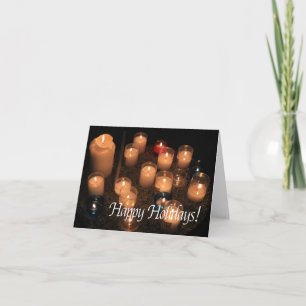 Cartes Pour Fêtes Annuelles Happy Holidays Burning candles christmas