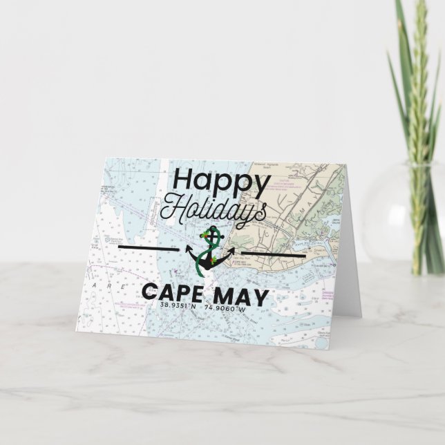 Cartes Pour Fêtes Annuelles Happy Holidays Chart - Cape May (Devant)