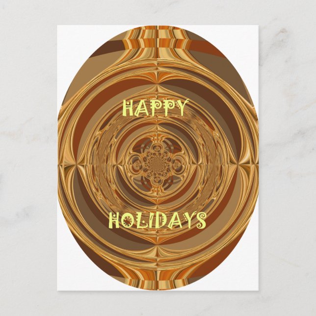 Cartes Pour Fêtes Annuelles Happy Holidays Circle Art Print/Design (Devant)