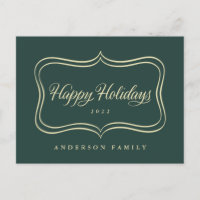 Happy Holidays Classic Gold Frame