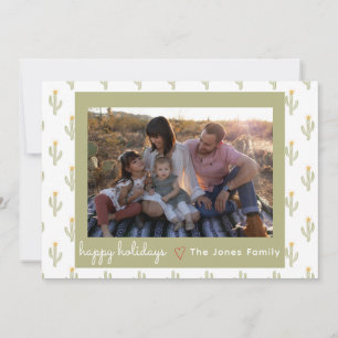 Cartes Pour Fêtes Annuelles Happy Holidays Desert Print Greeting Card