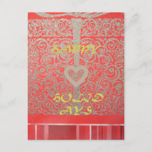 Cartes Pour Fêtes Annuelles Happy Holidays Parties scintillant rouge design co