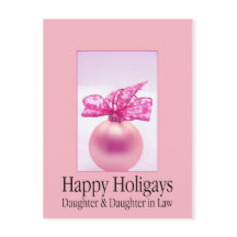 Happy Holigays Daughter et Wife Christmas Card