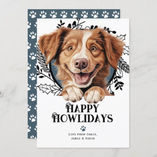Cartes Pour Fêtes Annuelles Happy Howlidays Nova Scotia Duck Tolling Retriever