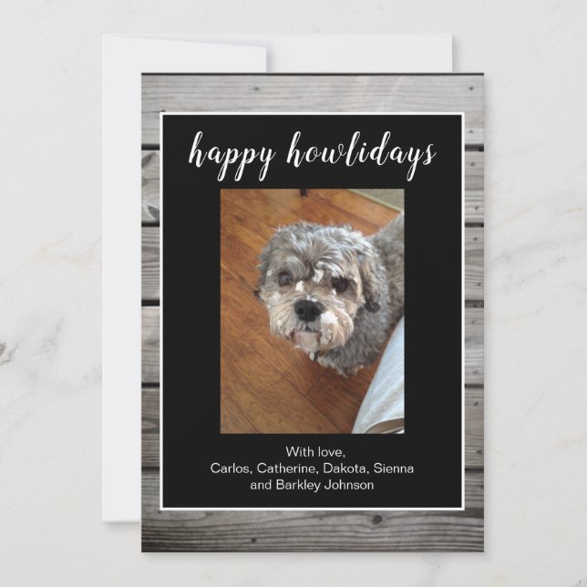 Cartes Pour Fêtes Annuelles Happy Howlidays Pet Lover Holiday Photo Card (Devant)