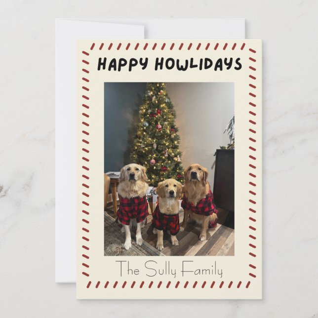 Cartes Pour Fêtes Annuelles Happy Howlidays Photo Card (Devant)