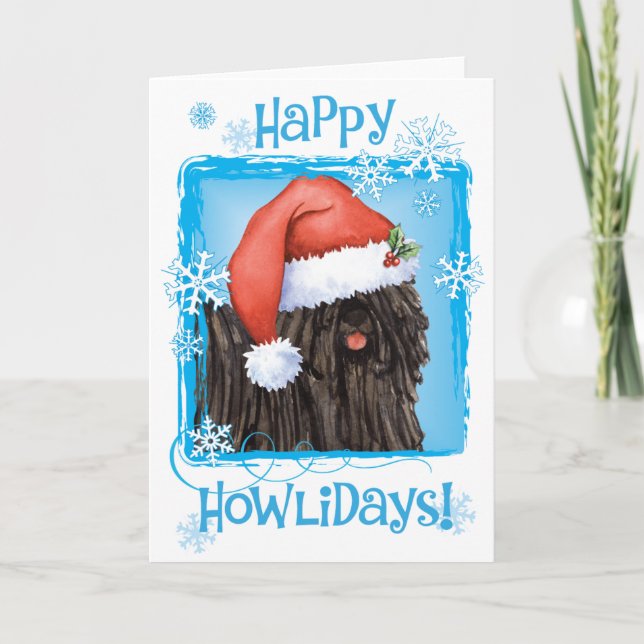 Cartes Pour Fêtes Annuelles Happy Howlidays Puli (Devant)