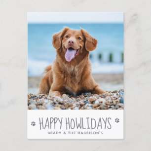 Cartes Pour Fêtes Annuelles Happy Howlidays Simple Cute Pet Dog