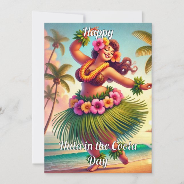 Cartes Pour Fêtes Annuelles Happy Hula dans la journée Coola (Devant)