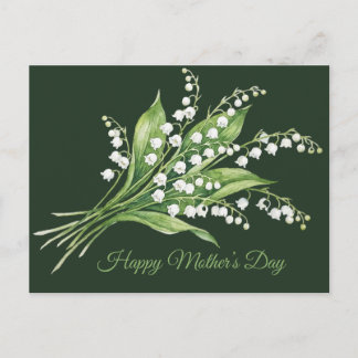 Cartes Pour Fêtes Annuelles Happy Mother’s Day. Lillies of the valley flowers.