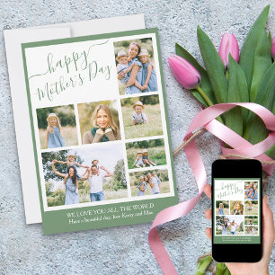 Cartes Pour Fêtes Annuelles Happy Mother's Day 7 Photo Collage