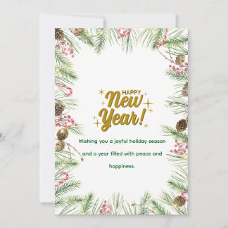 Cartes Pour Fêtes Annuelles Happy New Year Card | Modern Minimal Design