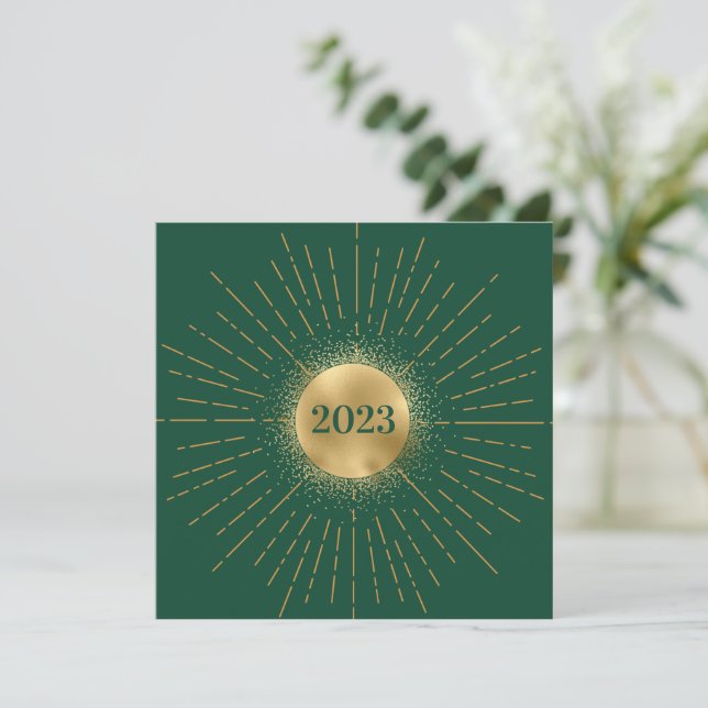 Cartes Pour Fêtes Annuelles Happy New Year Moderne (Debout devant)