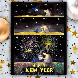 Cartes Pour Fêtes Annuelles Happy New Year postcard par Nicole Janes