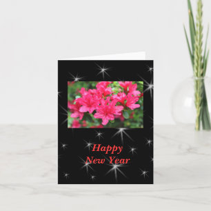 Cartes Pour Fêtes Annuelles Happy New Year rose azalea flowers