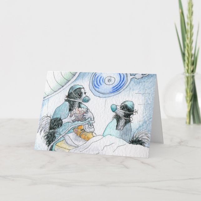 Cartes Pour Fêtes Annuelles Happy Nurses Day nurse and surgeon CARD dog (Devant)