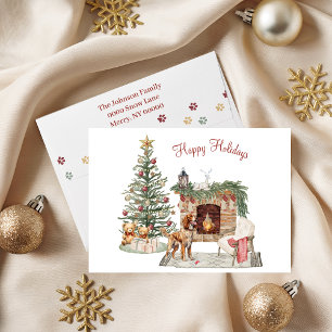 Cartes Pour Fêtes Annuelles Happy Pawlidays Chien Design - Bretagne Espagnol