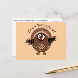 Cartes Pour Fêtes Annuelles Happy PengsGiving Turkey