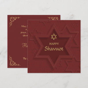 Cartes Pour Fêtes Annuelles Happy Shavuot Elegant 