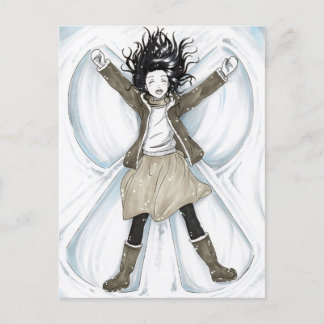 Cartes Pour Fêtes Annuelles Happy Snow Angel