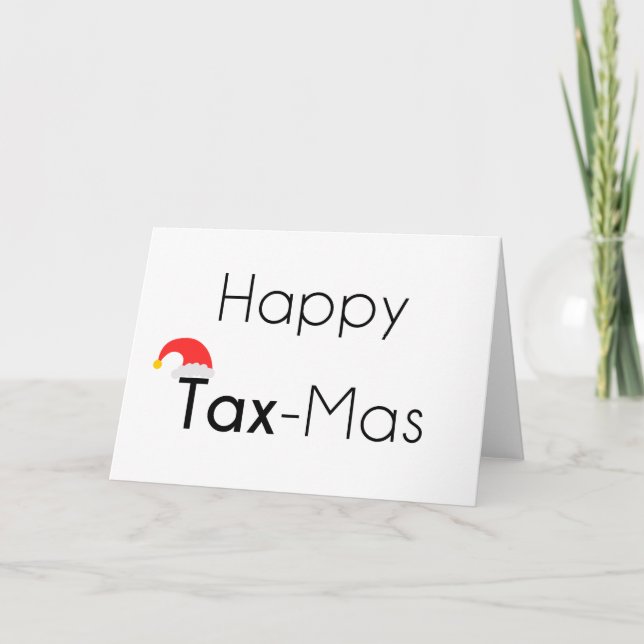 Cartes Pour Fêtes Annuelles Happy TaxMas (Devant)