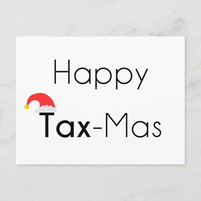 Cartes Pour Fêtes Annuelles Happy TaxMas (Devant)