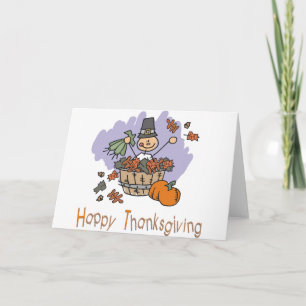Cartes Pour Fêtes Annuelles Happy Thanksgiving