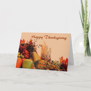 Cartes Pour Fêtes Annuelles Happy Thanksgiving
