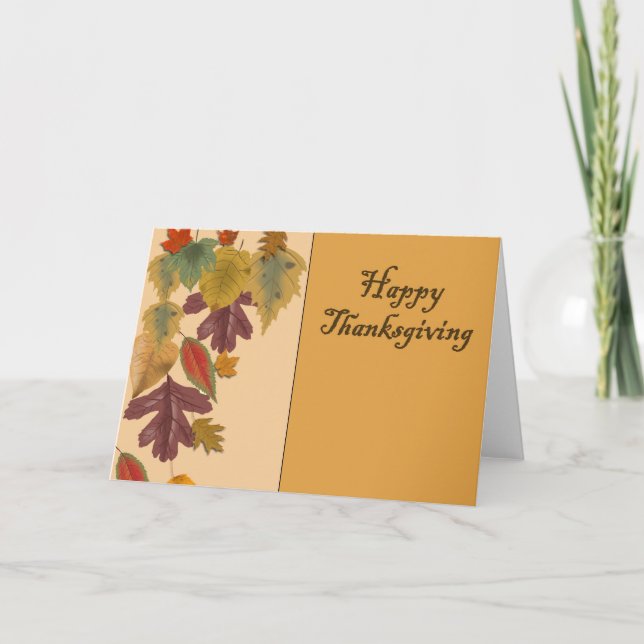 Cartes Pour Fêtes Annuelles Happy Thanksgiving (Devant)