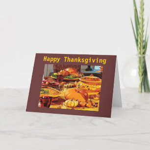 Cartes Pour Fêtes Annuelles Happy Thanksgiving