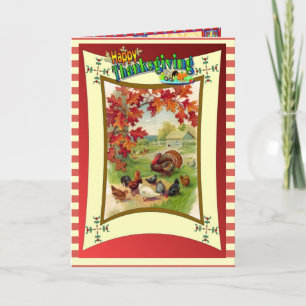 Cartes Pour Fêtes Annuelles Happy Thanksgiving
