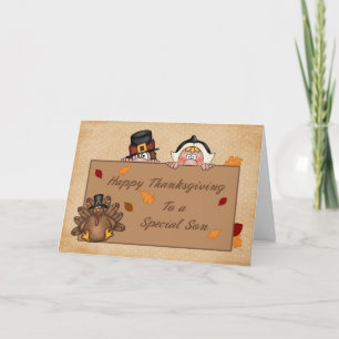 Cartes Pour Fêtes Annuelles Happy Thanksgiving Son Greeting Card