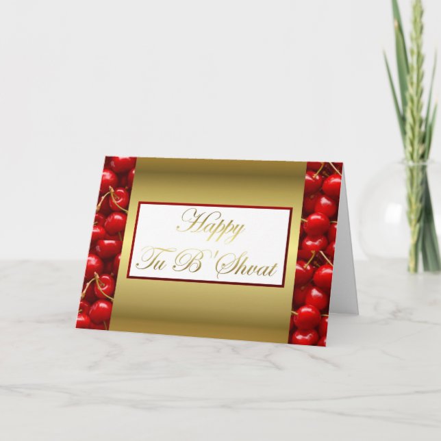 Cartes Pour Fêtes Annuelles Happy Tu B'Shvat Tu bishvat Fête juive Juive (Devant)