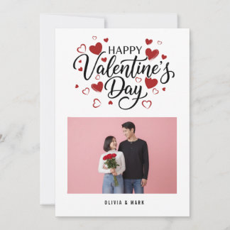 Cartes Pour Fêtes Annuelles Happy Valentine’s Day Custom Photo Collage Holiday