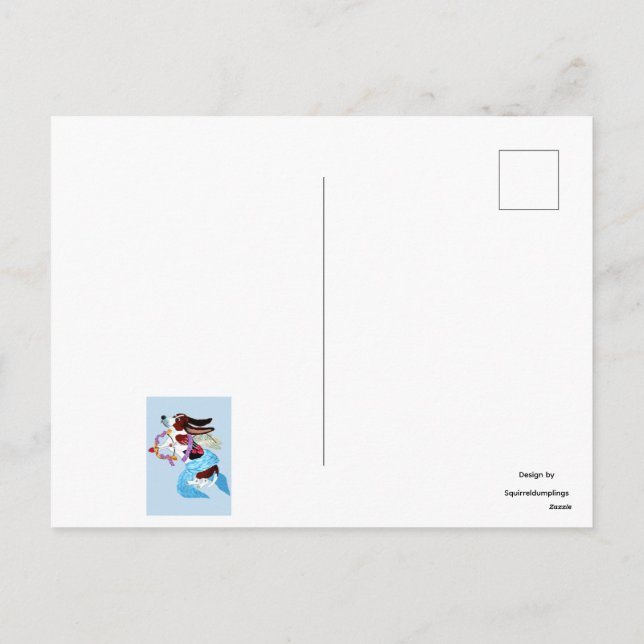 Cartes Pour Fêtes Annuelles Happy Valentine's Day Basset Doggie Card (Dos)