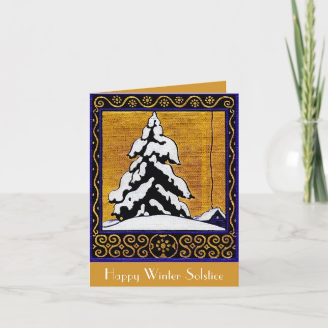 Cartes Pour Fêtes Annuelles Happy Winter Solstice (Devant)