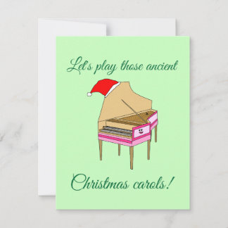 Cartes Pour Fêtes Annuelles Harriet Harpsichord Noël Carols