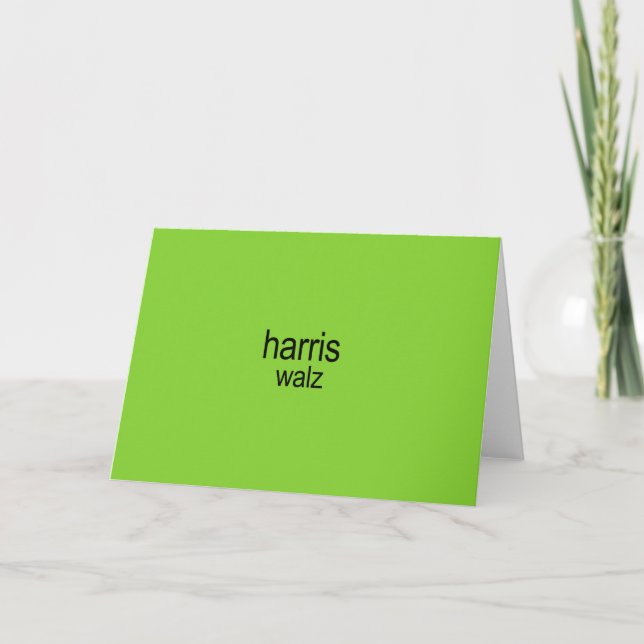 Cartes Pour Fêtes Annuelles Harris Walz est Brat (Devant)