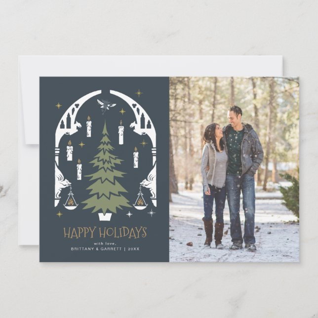 Cartes Pour Fêtes Annuelles HARRY POTTER™ Tree - Joyeuses fêtes - Photo (Devant)