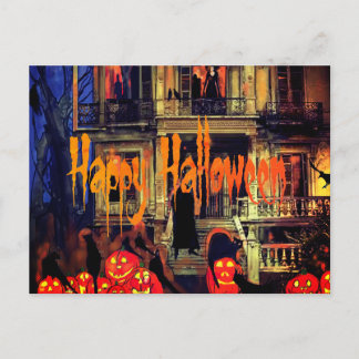 Cartes Pour Fêtes Annuelles Haunted House Halloween Party 