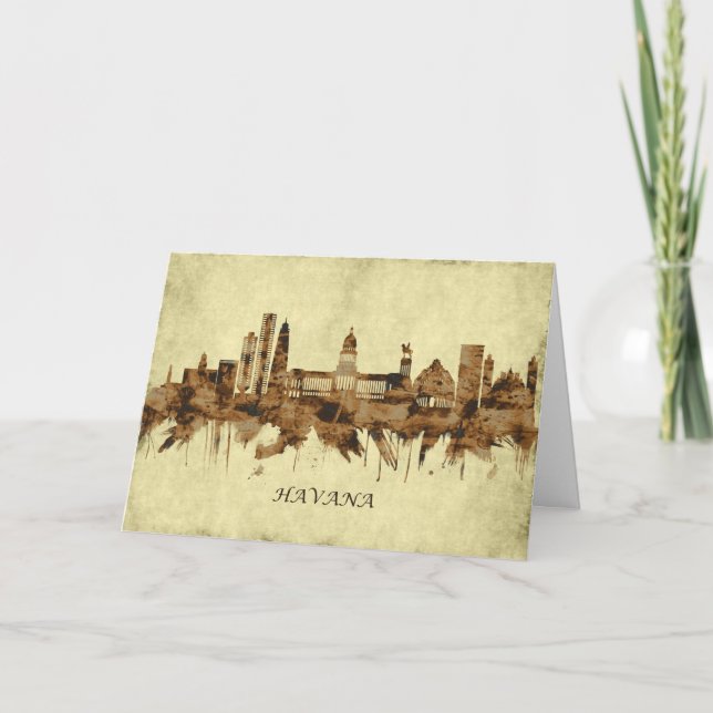 Cartes Pour Fêtes Annuelles Havana Cuba Cityscape (Devant)
