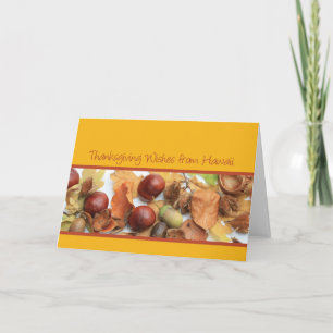 Cartes Pour Fêtes Annuelles Hawaii remerciement souhaite feuillage frontière